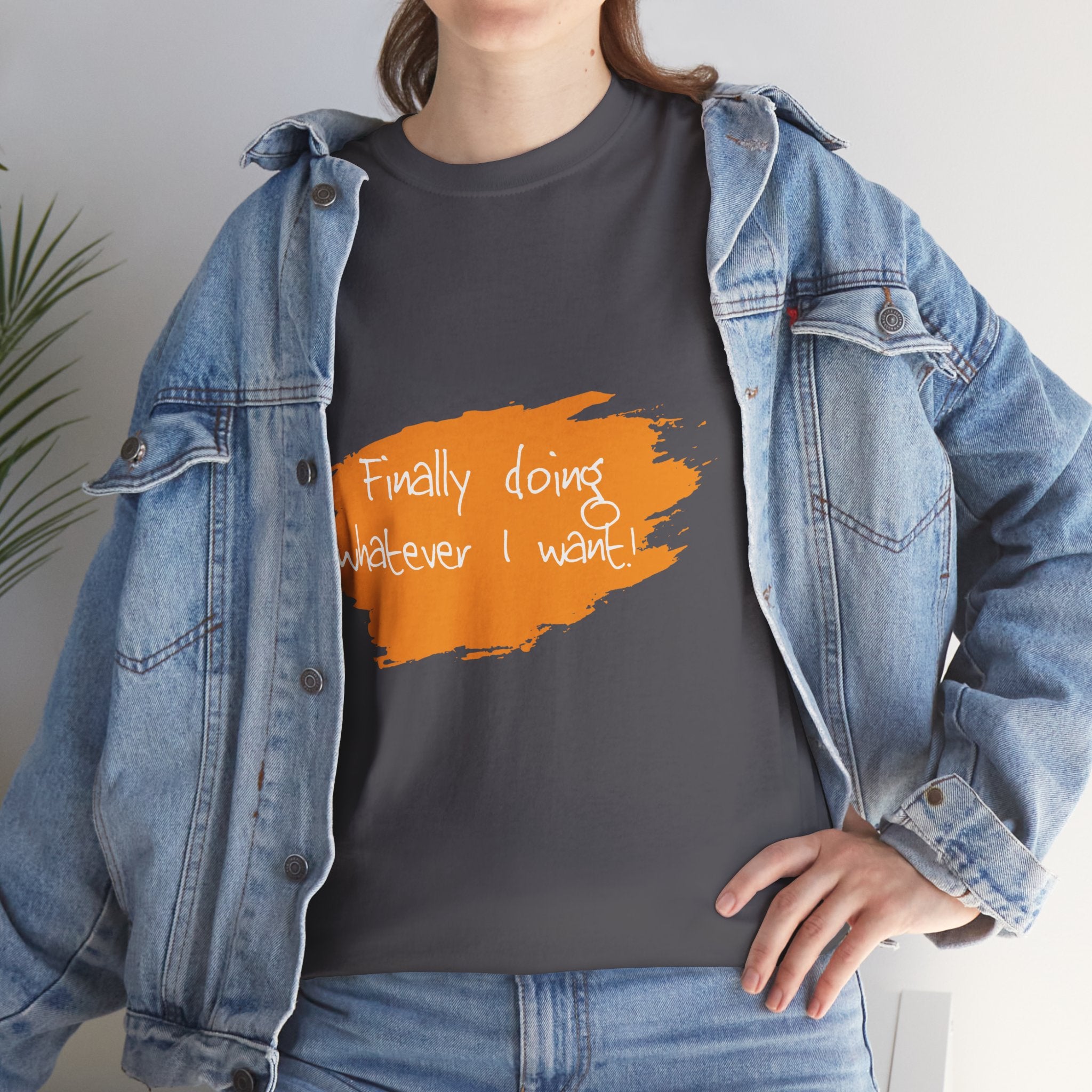 Retirement Tee — "Finally Doing Whatever I Want" Cotton Retirement T-Shirt