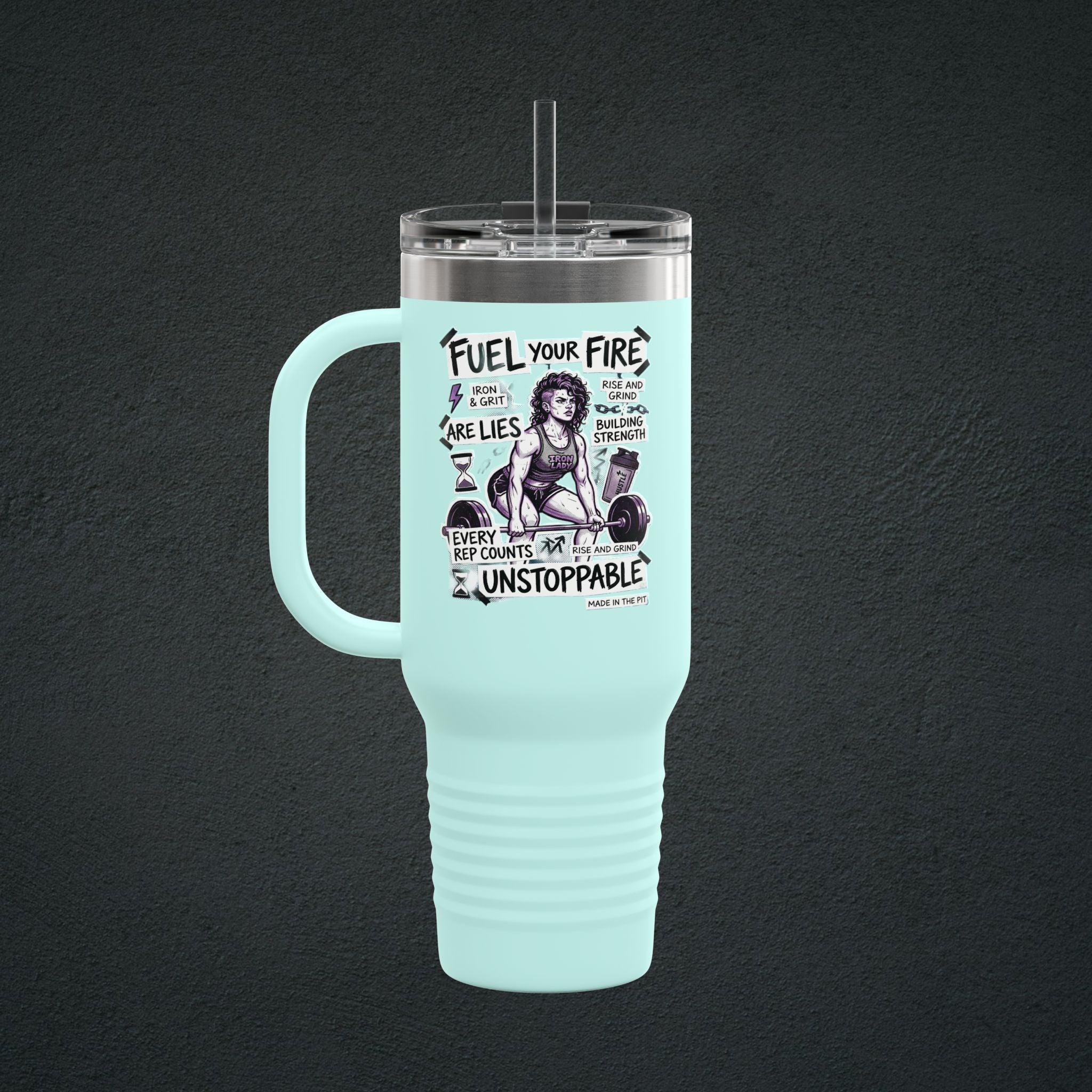 Fitness Motivational Tumbler 40oz