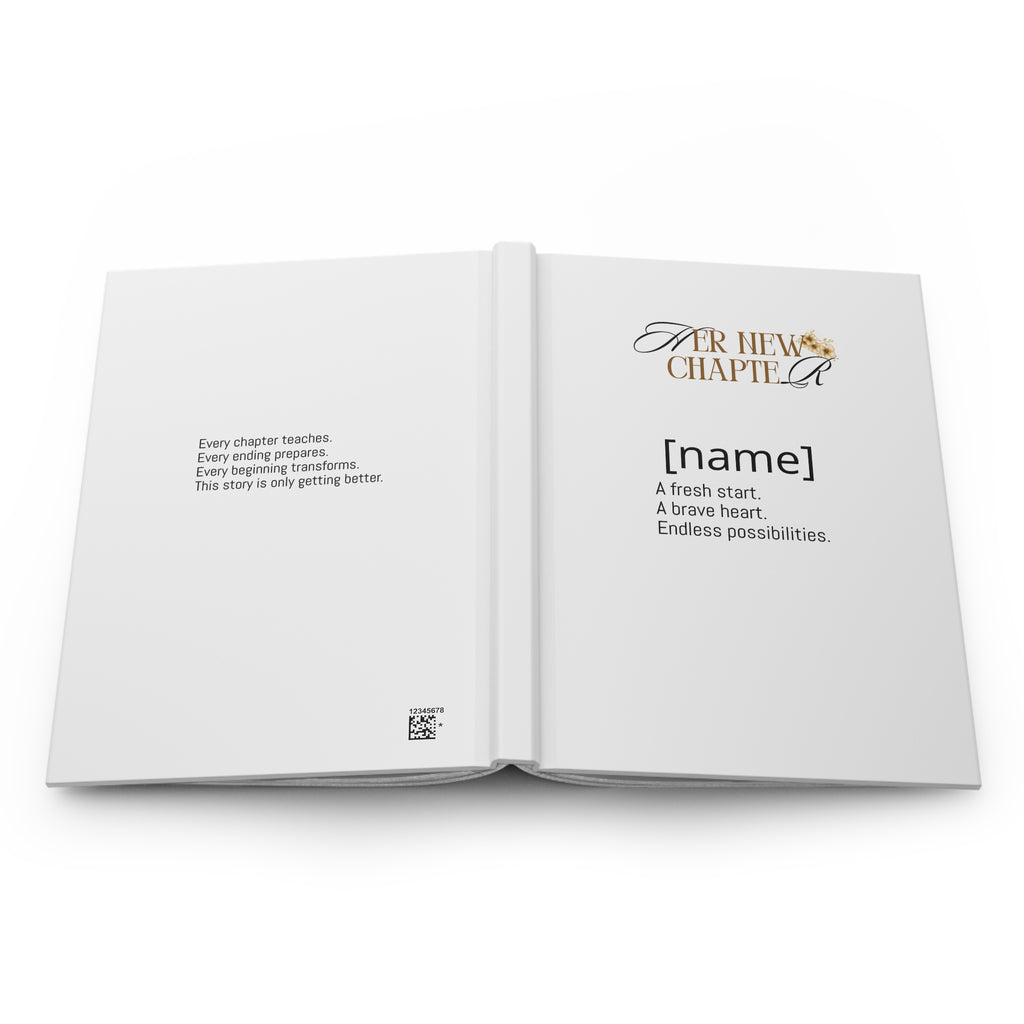 Her New Chapter Hardcover Journal — Personalized Inspirational Notebook for New Beginnings