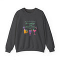 Crewneck Sweatshirt — "No Meetings, Just Fabulousness" Cocktail Graphic