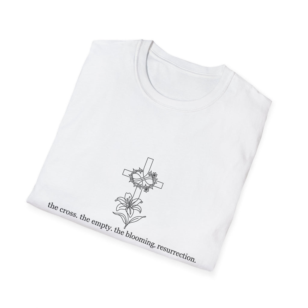 Cross with Flowers T-Shirt | The cross, the empty, the blooming, resurrection