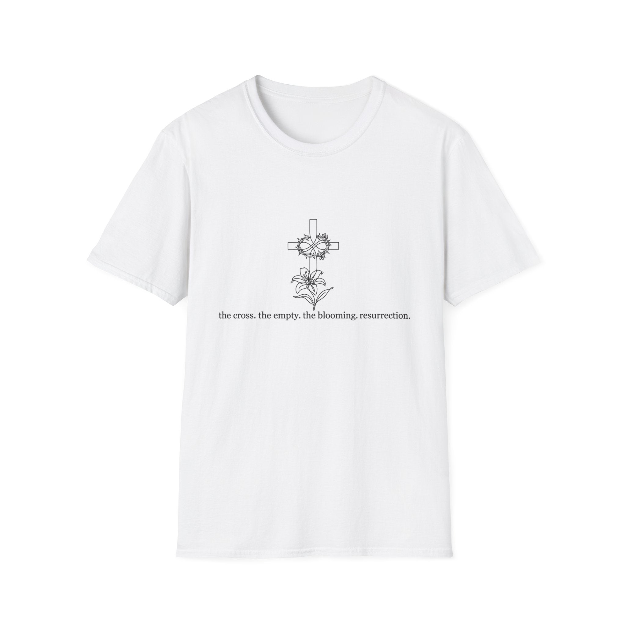 Cross with Flowers T-Shirt | The cross, the empty, the blooming, resurrection